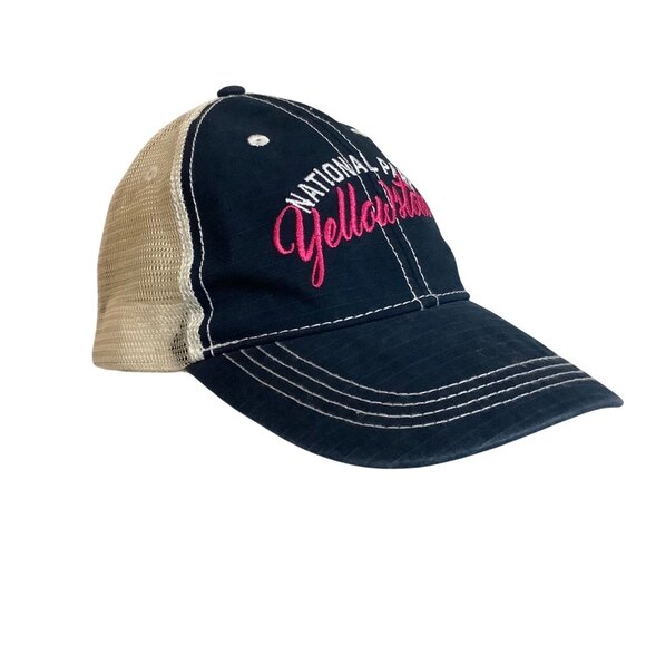 Yellowstone National Park Trucker Cap Mesh Back Adjustable Embroidered Cotton OS - Picture 2 of 8